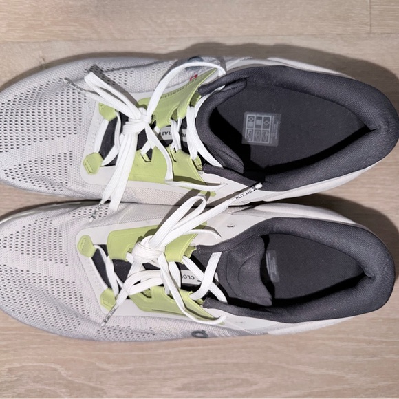 On Running Men's White and Lime Athletic Shoes - Picture 7 of 7